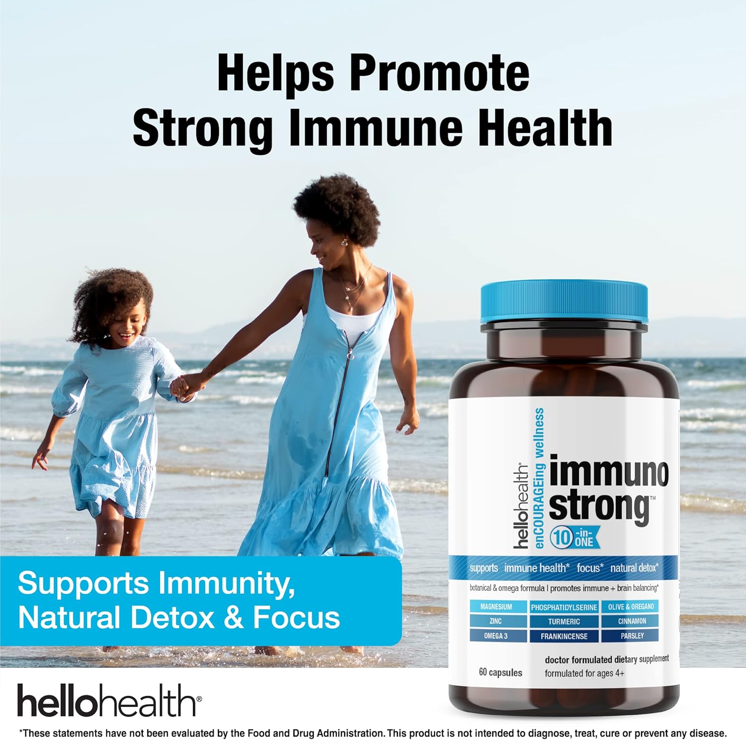 Immunostrong Daily Immune Support Supplement with 10-in-1 Immunity Vitamins for Adults & Kids - 60 ct