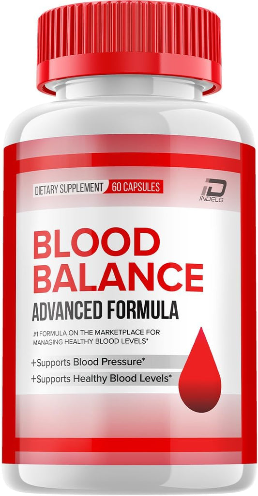Indelo Blood Balance Capsules - All Natural Maximum Strength Supplement for Healthy Blood Levels - 60 Capsules