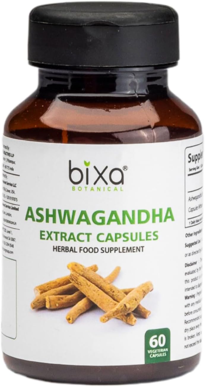 Indian Ginseng Herbal Supplement with Ashwagandha Extract for Energy & Immunity- 60 Count Pack