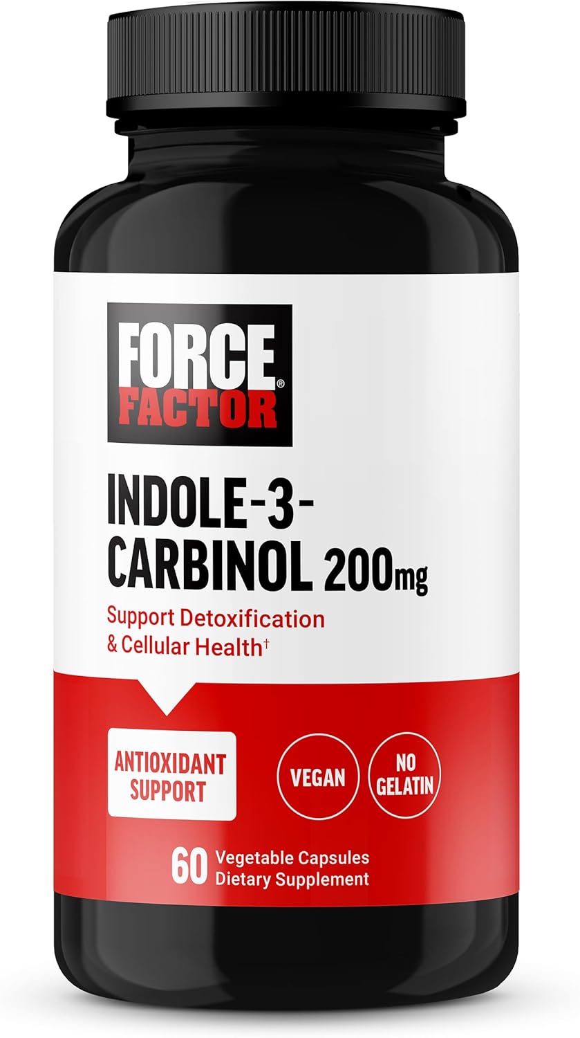 Indole-3-Carbinol 200mg Supplement for Detox & Antioxidant Support - Clinically Studied Dose, Vegan, 60 Capsules