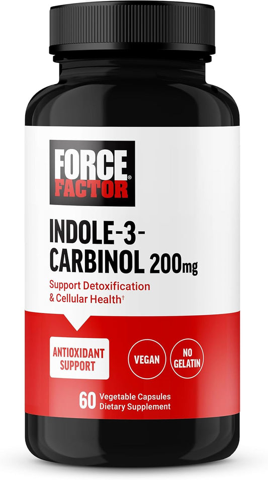 Indole-3-Carbinol 200mg Supplement for Detox & Antioxidant Support - Clinically Studied Dose, Vegan, 60 Capsules