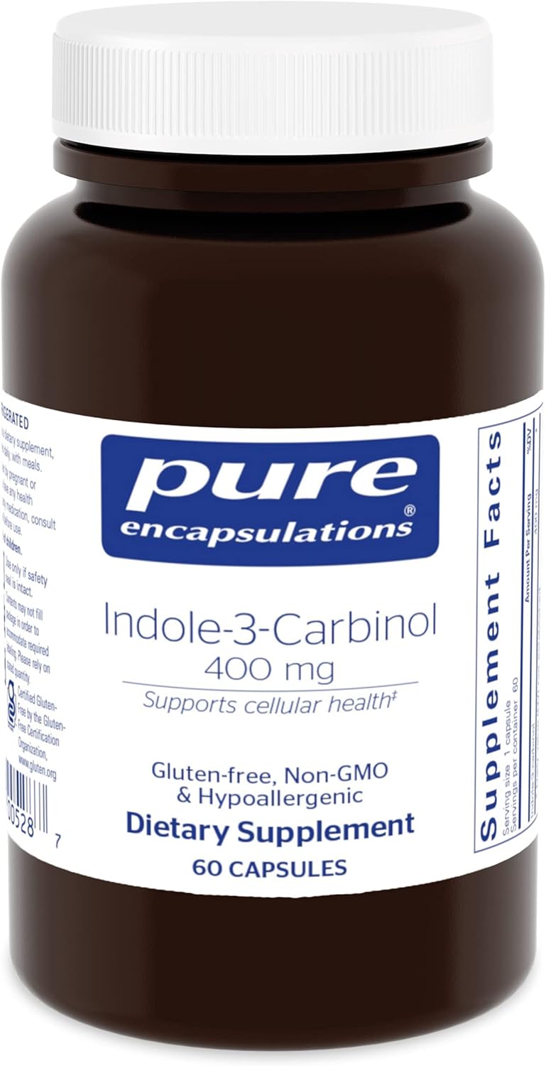 Indole-3-Carbinol 400 mg Capsules - Promotes Breast and Cervical Cell Health - 60 Count