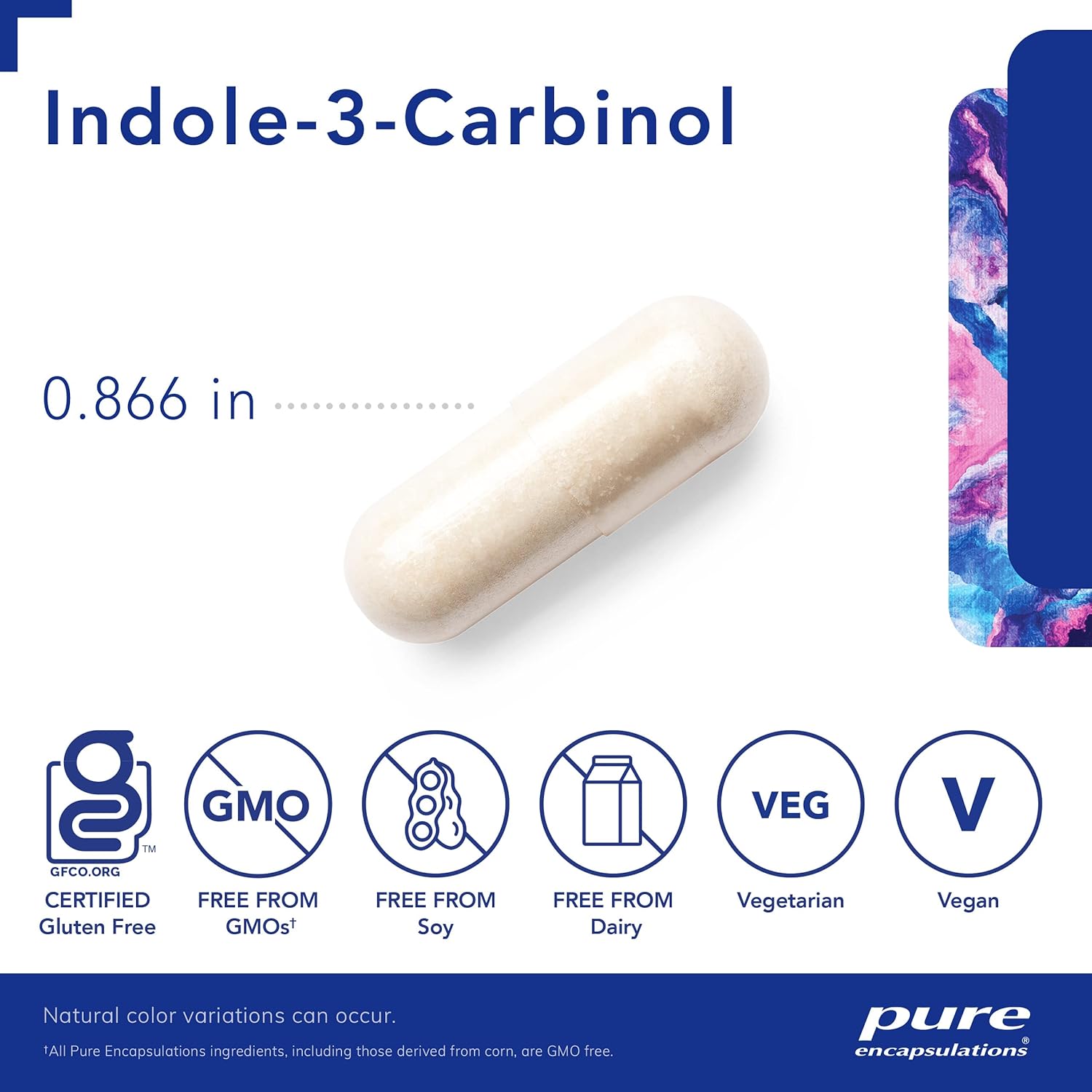 Indole-3-Carbinol 400 mg Capsules - Promotes Breast and Cervical Cell Health - 60 Count