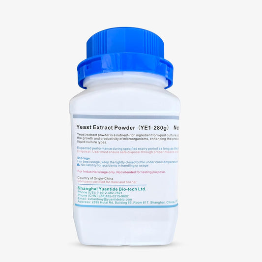 Industrial Grade Yuantide Yeast Extract Powder (YC01) 280g - Premium Nutrient for Mycology and Microorganisms