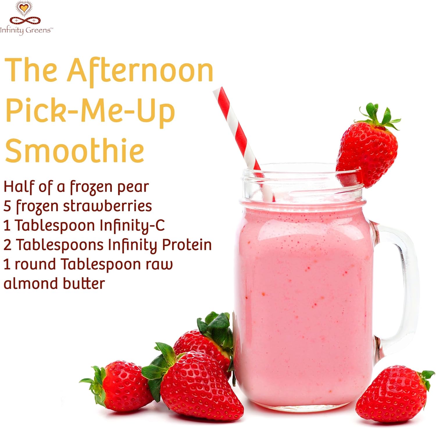 Infinity Greens Organic Vitamin C Powder with Acerola, Camu Camu, Amla - 1000mg Whole Food Vitamin C for Immune Support - Superfoods Blend with Shilajit, Astragalus Root, Ginger (30 Servings)