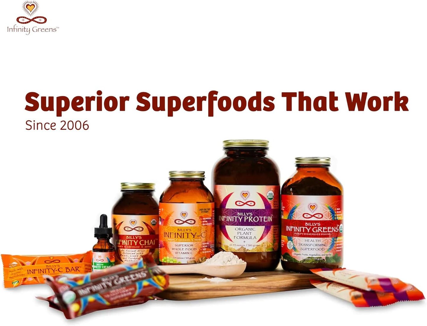 Infinity Greens Organic Vitamin C Powder with Acerola, Camu Camu, Amla - 1000mg Whole Food Vitamin C for Immune Support - Superfoods Blend with Shilajit, Astragalus Root, Ginger (30 Servings)