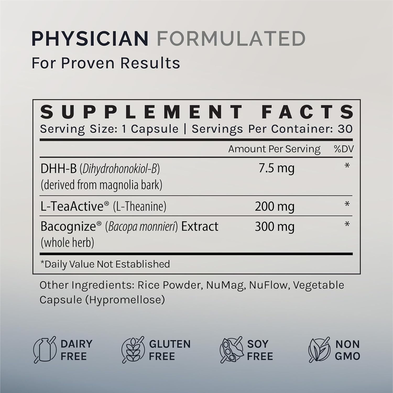 InfiniWell Calm Mood & Relaxation Support Capsules - Stress & Cognitive Supplement with L-Theanine & BaCognize - 30 Servings