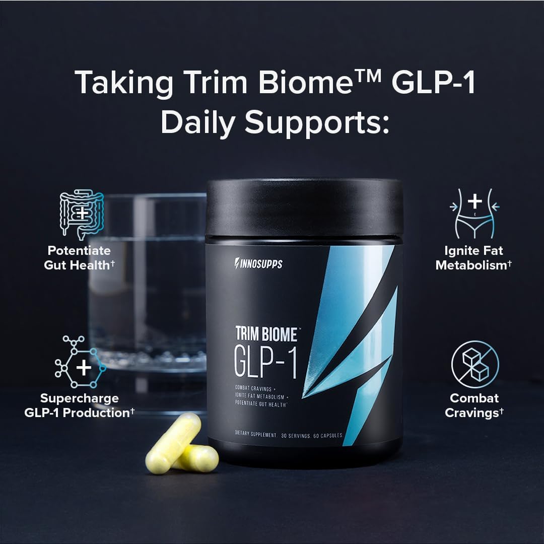 InnoSupps Trim Biome™ GLP-1: Slimming Formula Prebiotic + Probiotic + Postbiotic - 60 Capsules