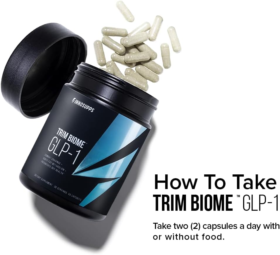 InnoSupps Trim Biome™ GLP-1: Slimming Formula Prebiotic + Probiotic + Postbiotic - 60 Capsules