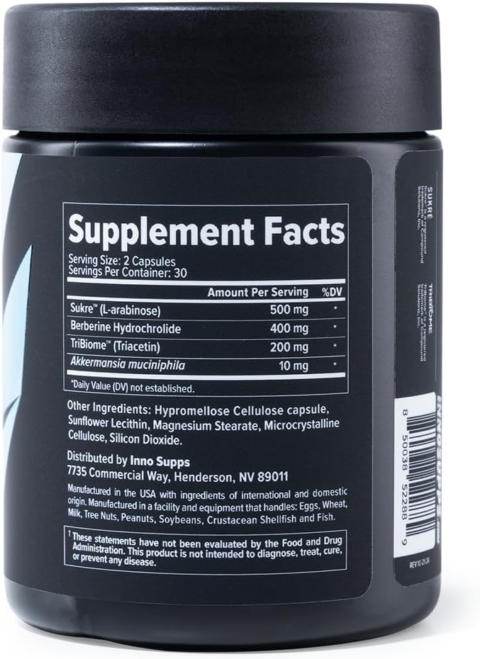 InnoSupps Trim Biome™ GLP-1: Slimming Formula Prebiotic + Probiotic + Postbiotic - 60 Capsules
