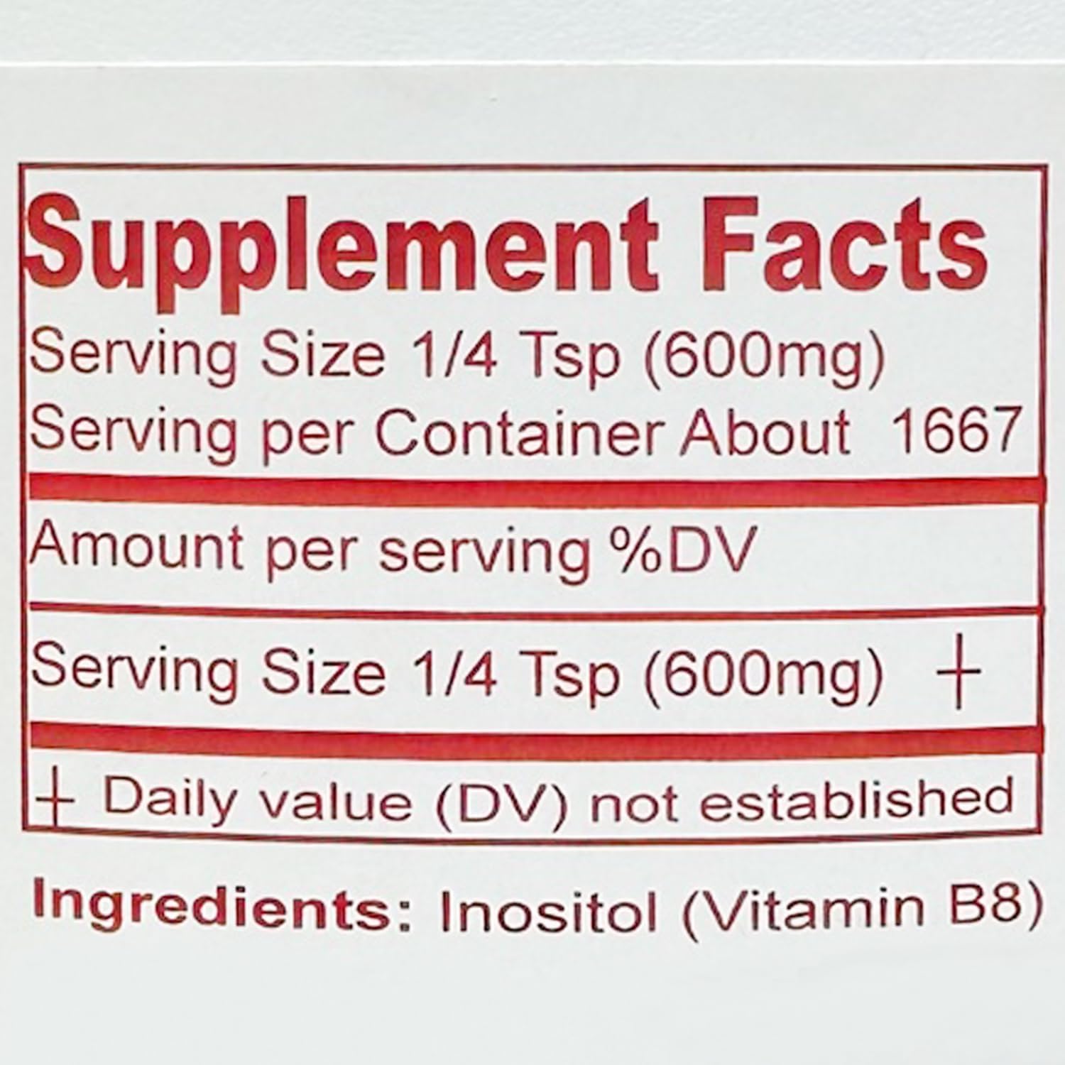 Inositol Powder Supplement for Hormonal Balance, Fertility, and Ovarian Support - Gluten-Free, Vegan Formula - 8 Oz Pack