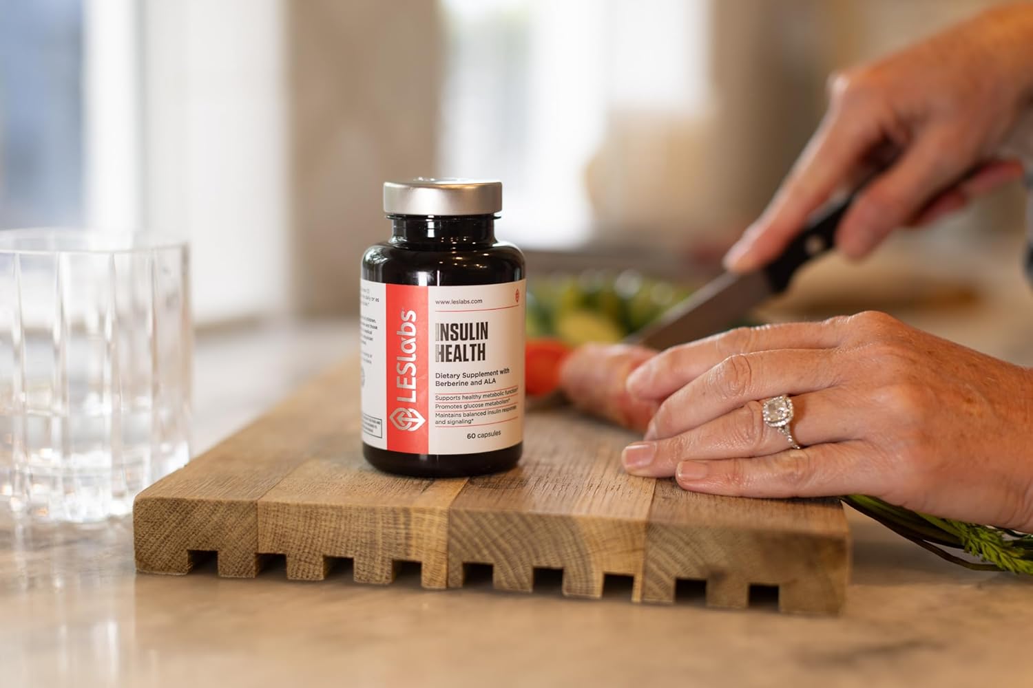 Insulin Health Support Supplement with Berberine, Chromium, Olive Leaf, Alpha Lipoic Acid & Vanadium - 60 Capsules