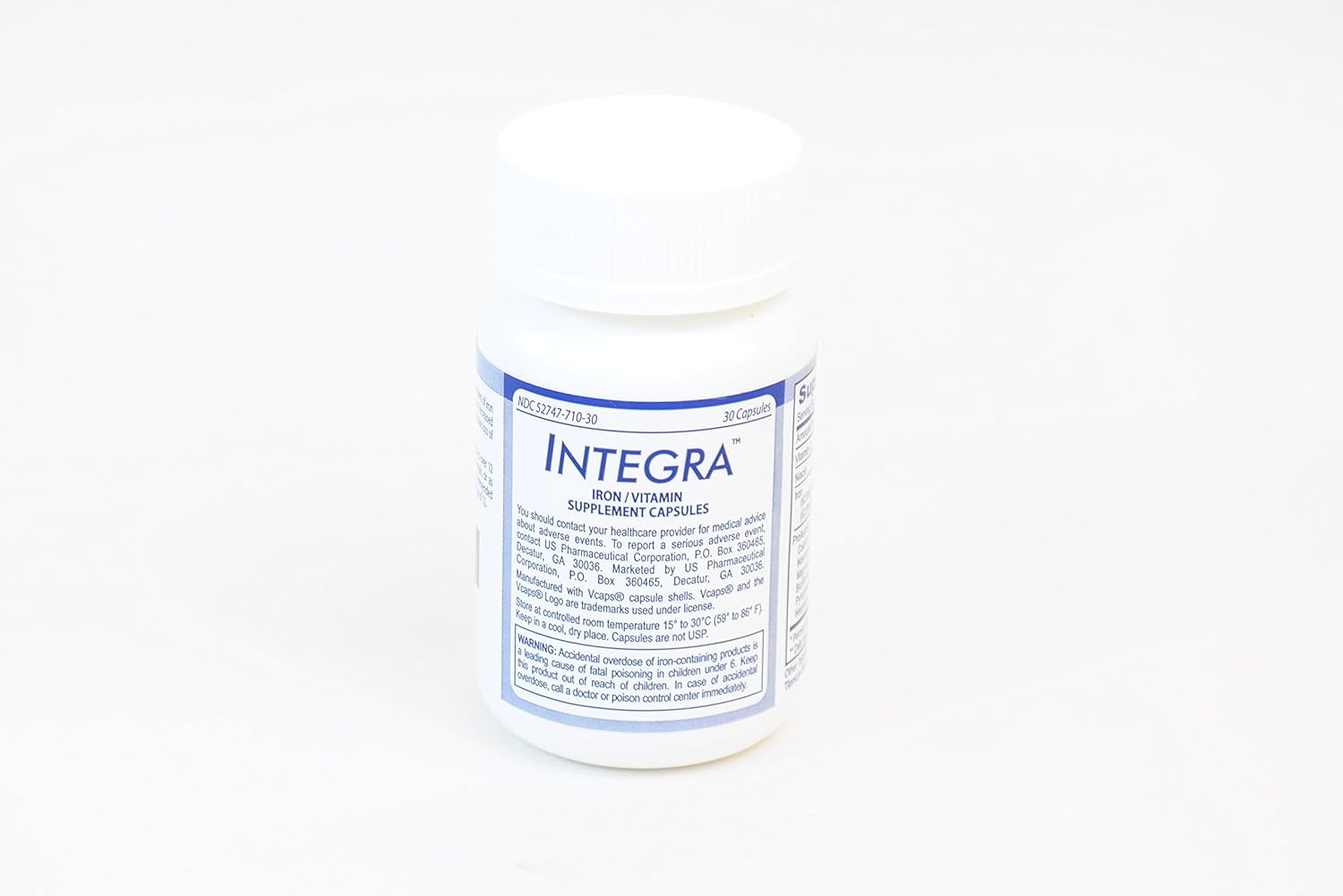 Integra Iron Integra Supplement (30 Count) - High-Quality Iron Supplement for Iron Deficiency