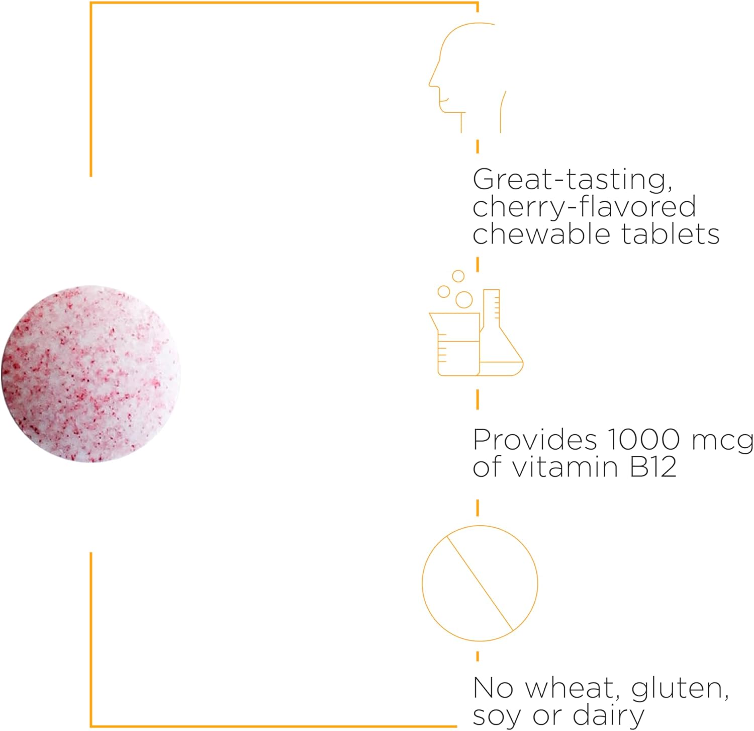 Integrative Therapeutics B12-Active Chewable Tablets with Fast-Absorbing Methylcobalamin in Cherry Flavor - 30 Count