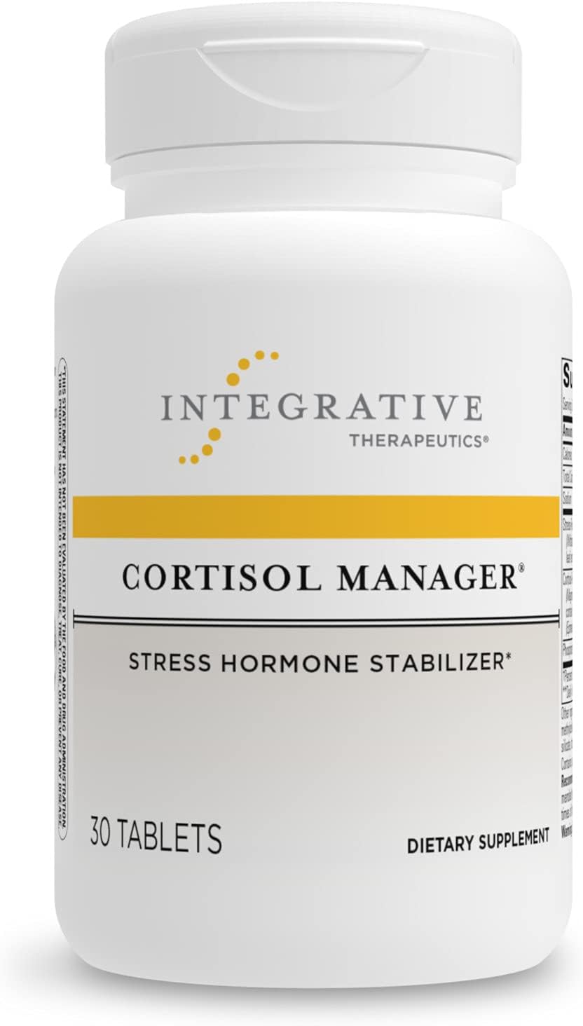 Integrative Therapeutics Cortisol Manager Supplement - Ashwagandha & L-Theanine - Promotes Relaxation & Calm - 30 Tablets