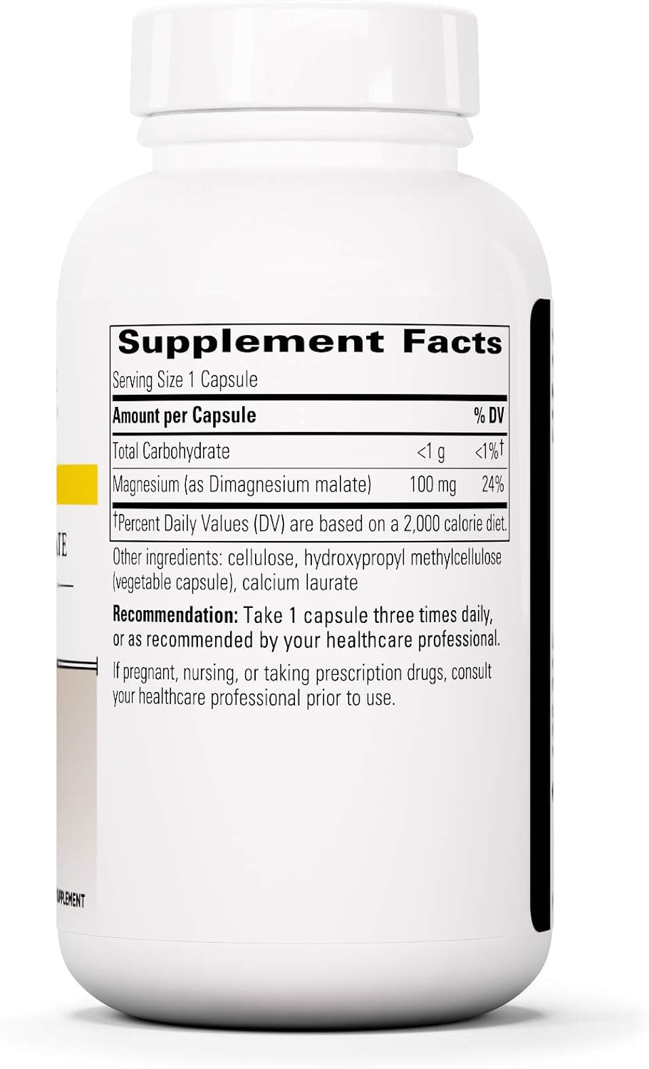 Integrative Therapeutics Magnesium Malate Capsules - Vegan Gluten-Free Mineral Supplement - 100mg Elemental Magnesium - Supports Cellular Metabolism - 90 Count