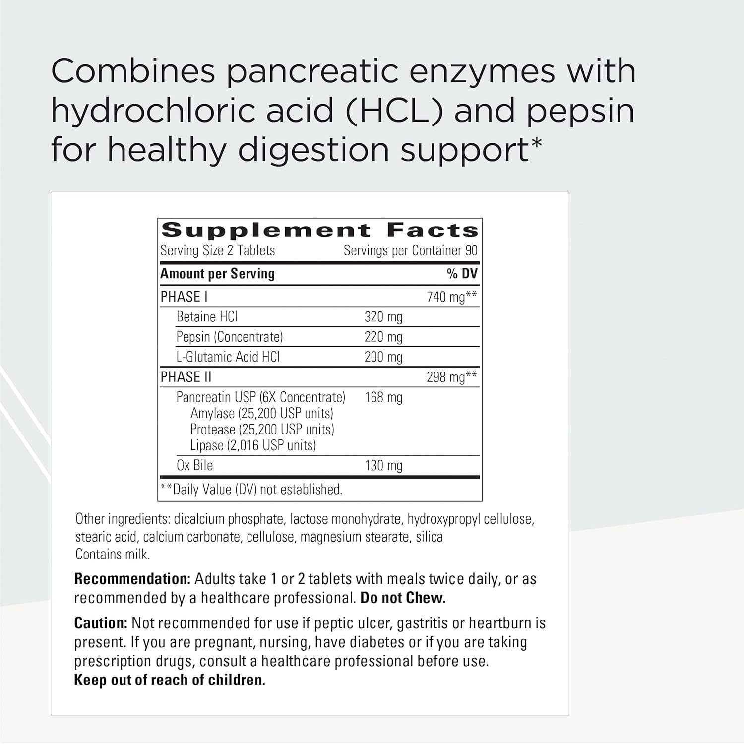 Integrative Therapeutics Panplex 2-Phase - Digestive Enzyme Supplement for Stomach and Intestinal Health - 180 Tablets