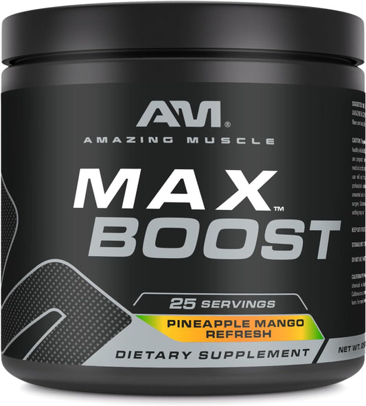 Intense Pre-Workout Supplement with Creatine & Caffeine for Men & Women - Pineapple Mango Flavor | 25 Servings