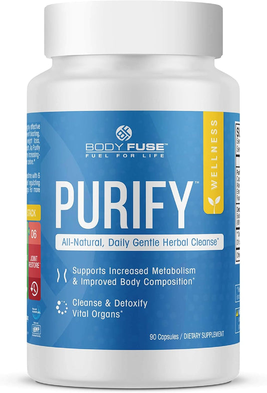Internal Organ Detox Cleanse Supplement | Body Fuse Purify | All Natural | 45 Servings 90 Capsules