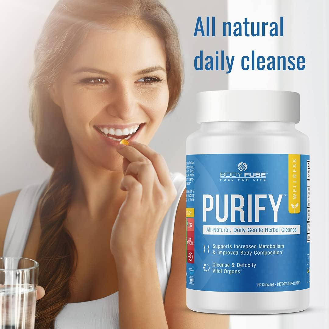 Internal Organ Detox Cleanse Supplement | Body Fuse Purify | All Natural | 45 Servings 90 Capsules
