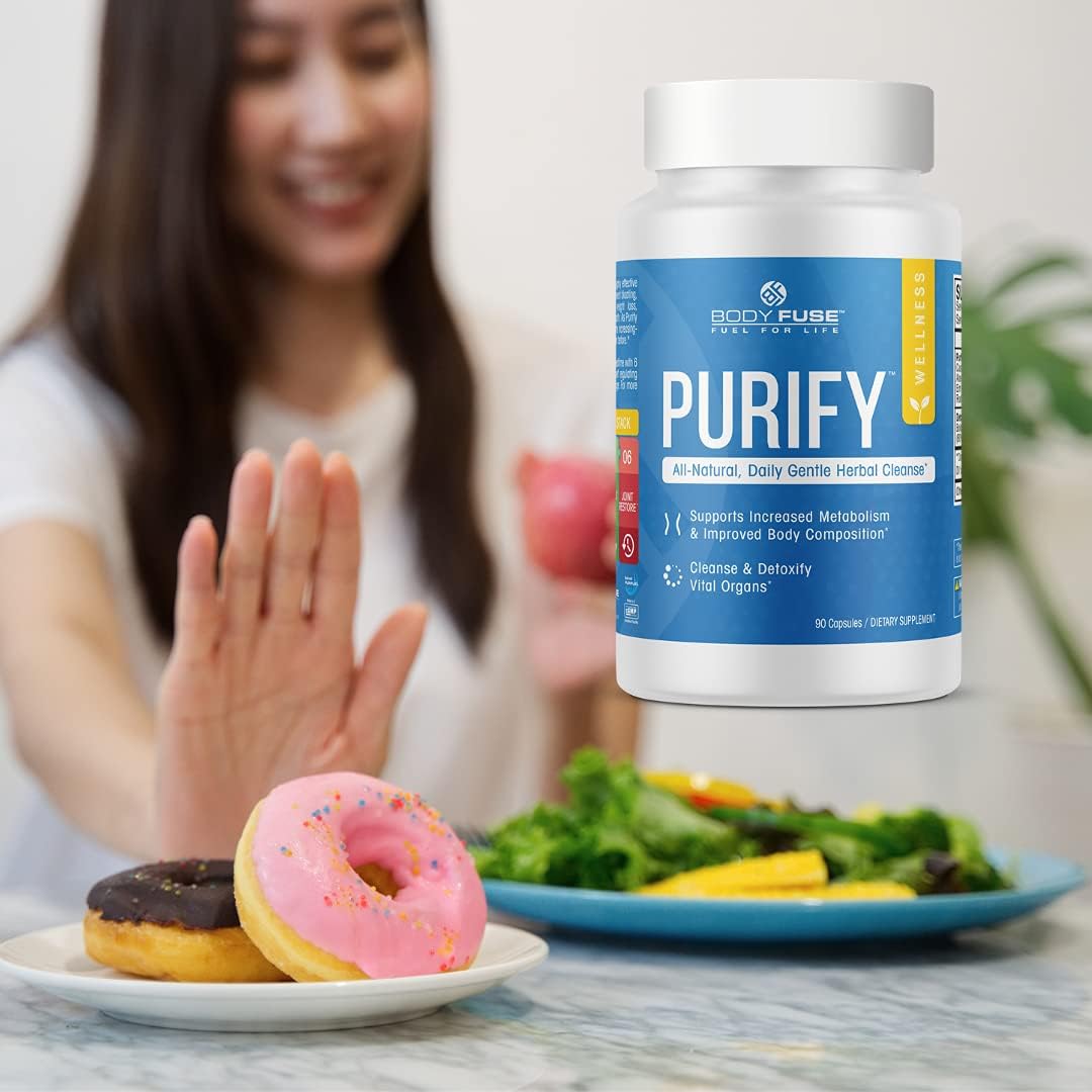 Internal Organ Detox Cleanse Supplement | Body Fuse Purify | All Natural | 45 Servings 90 Capsules