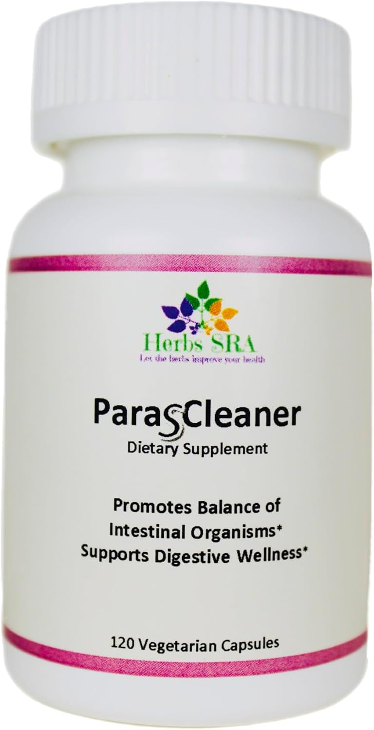 Intestinal Detox Herbal Supplement with Papaya Seed, Wormwood, Black Walnut, Clove, Neem - Gut Health Cleanser, 120 Capsules