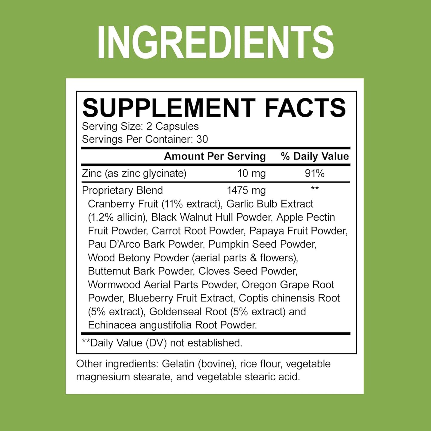 Intestinal Detox Support Supplement for Adults - Herbal Gut Health Formula with Wormwood, Black Walnut, and Cloves - 60 Capsules