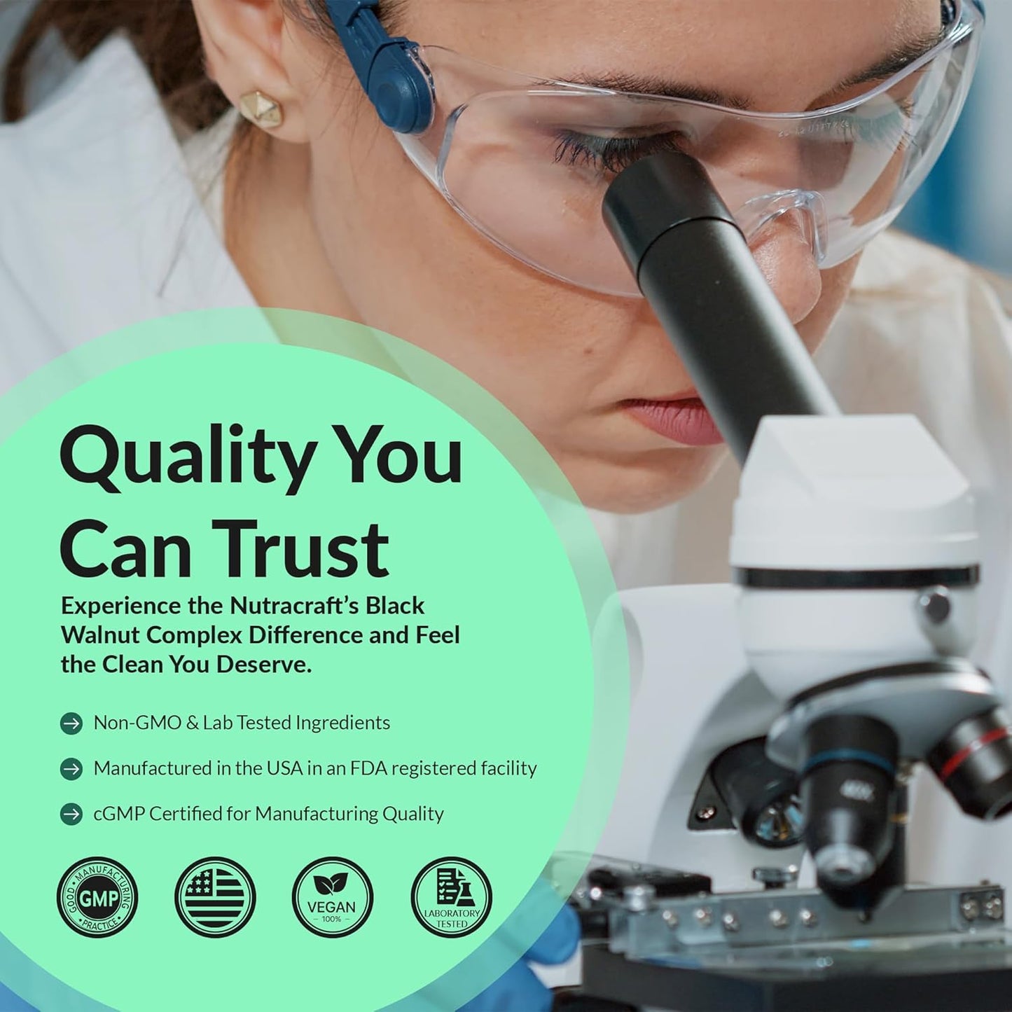 Intestinal Guard Detox Cleanse Supplement with Black Walnut, Wormwood, Clove, PAU D'Arco, Pumpkin Seed, Garlic, Zinc | 60 Capsules by Nutracraft