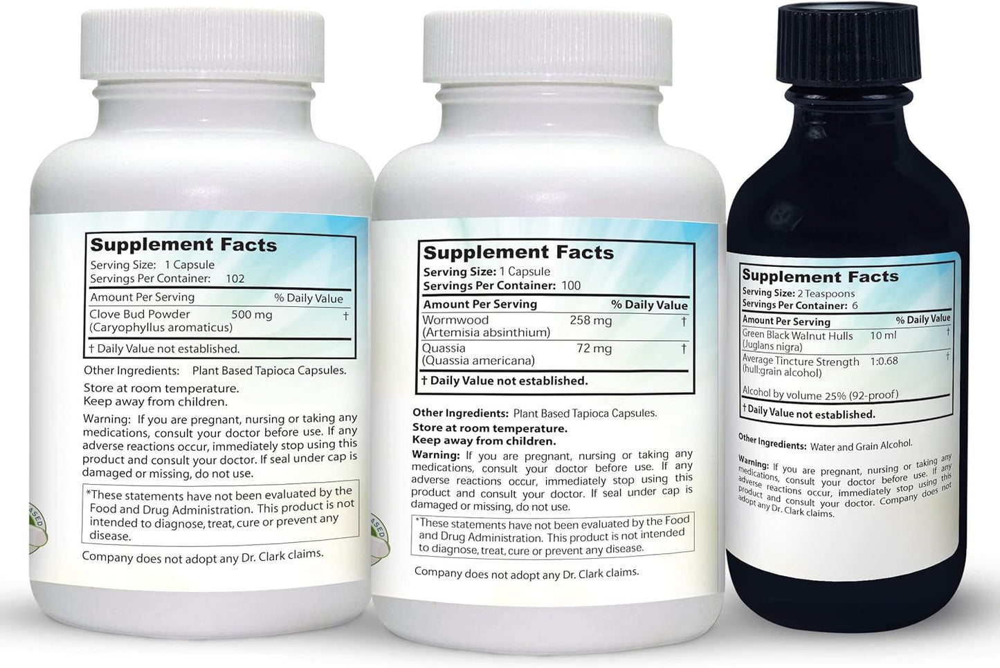 Intestine Support & Cleanse Kit with Original Green Tincture - Maintain Optimal Intestinal Function - Vegetarian Capsules
