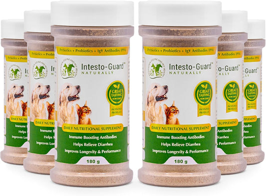 Intesto-Guard Probiotic Powder for Dogs & Cats - Prebiotic & Probiotics for Bowel, Digestive & Immune Support - 90 Day Supply - All-Natural