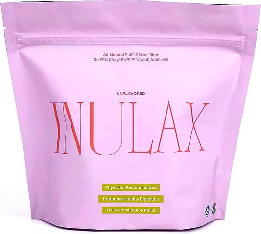 Inulax All Natural Plant Based Fiber Supplement for Constipation Relief - Fast Acting Soft Detox Cleanse for Women, Men & Kids - 14 Sticks Unflavored