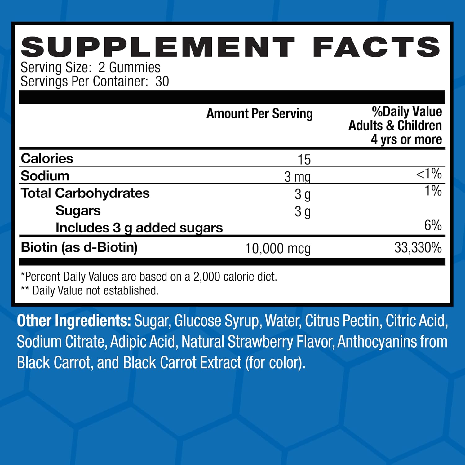 INVIGOR8 Biotin Gummies 10000mcg - Hair Skin Nails Vitamins for Women, Men, & Kids - Vegan Strawberry Flavor - 60 Count