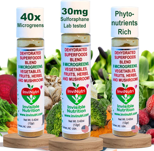 Invisible Nutrition Powder for Extreme Picky Eaters - Organic Superfood Boost for ARFID & ASD - 40x Nutrient-Rich with Sulforaphane - 72 Servings