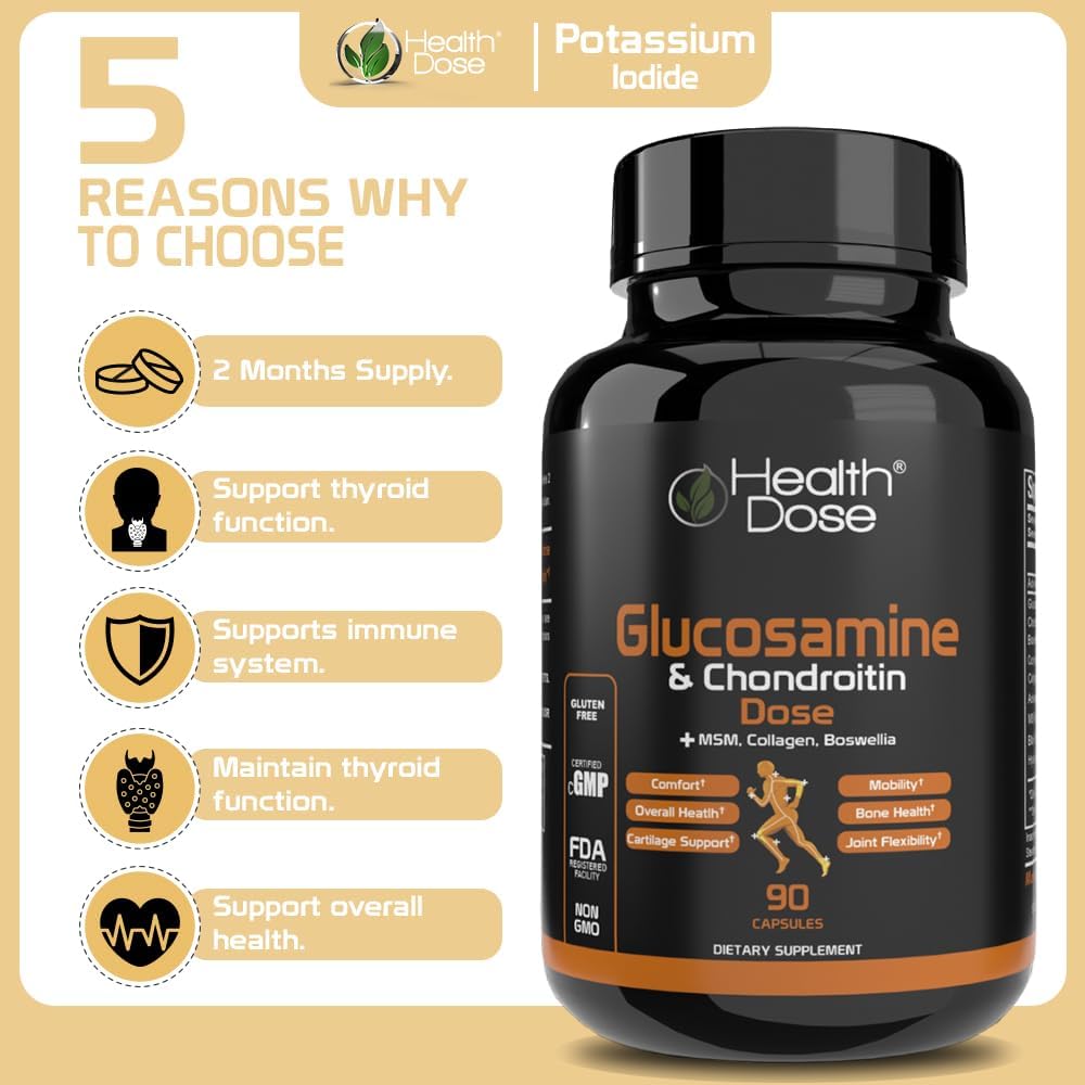 Iodine Supplement Tablets for Thyroid Health - 130mg, 140 Count - Potassium Iodide (KI) for Short-Term Protection. Full Month Supply.