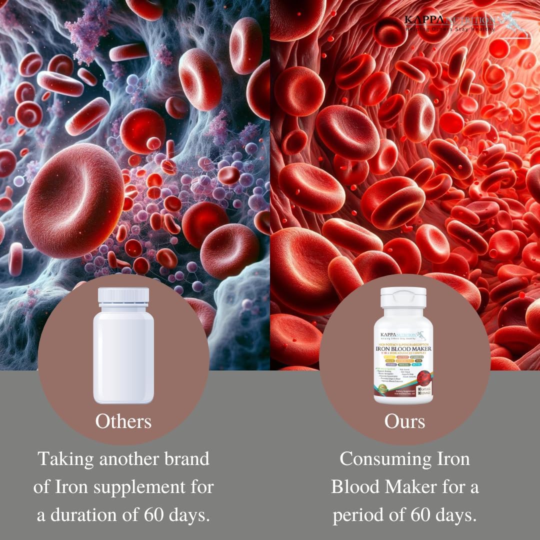 Iron 26mg, Vitamin C, Orange, Folate, B12, Beetroot, Broccoli & MCT Oil Complex - 90 Capsules