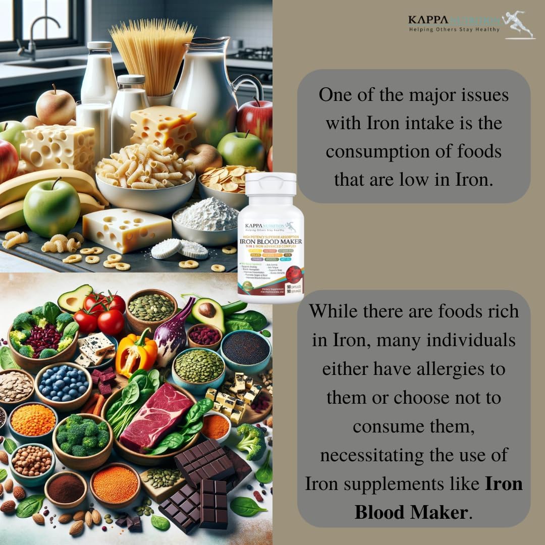 Iron 26mg, Vitamin C, Orange, Folate, B12, Beetroot, Broccoli & MCT Oil Complex - 90 Capsules