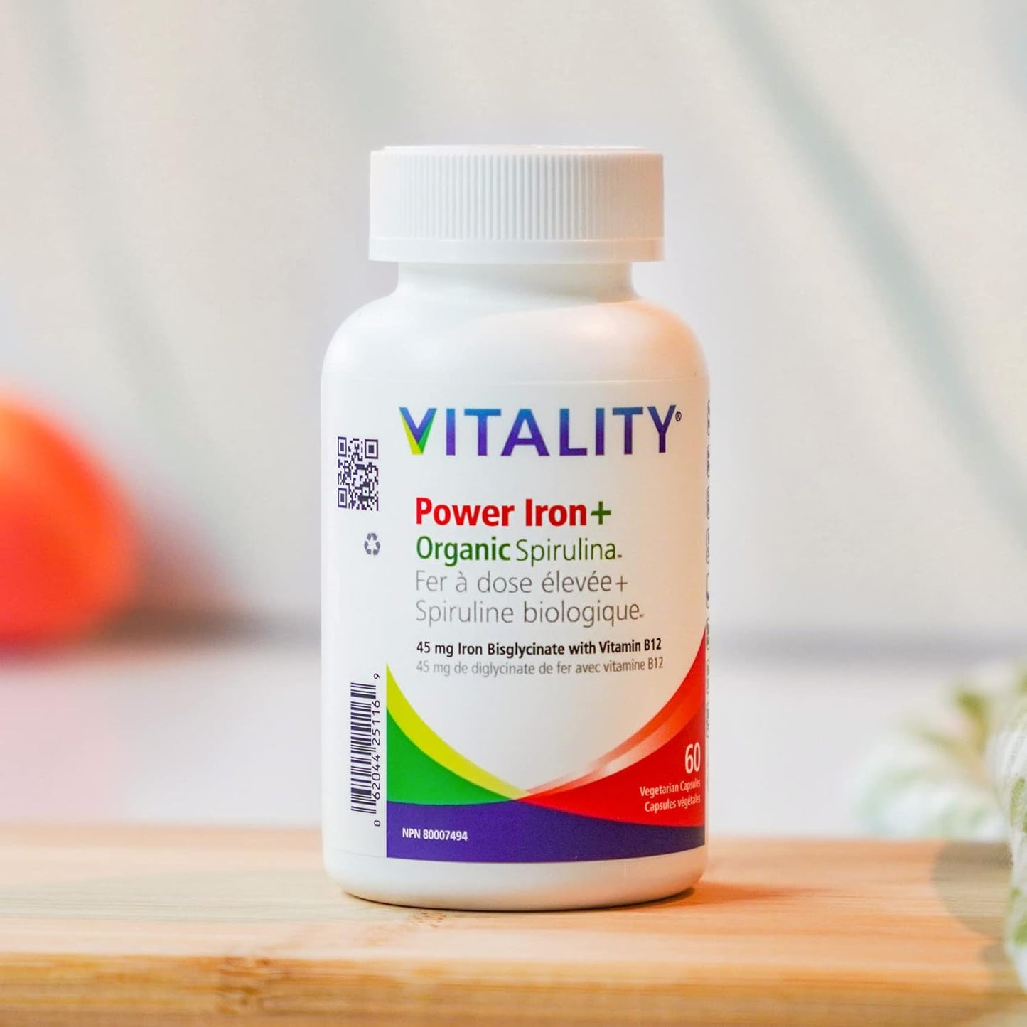 Iron and Spirulina Supplement - 60 Tablets for Energy and Vitality Boost