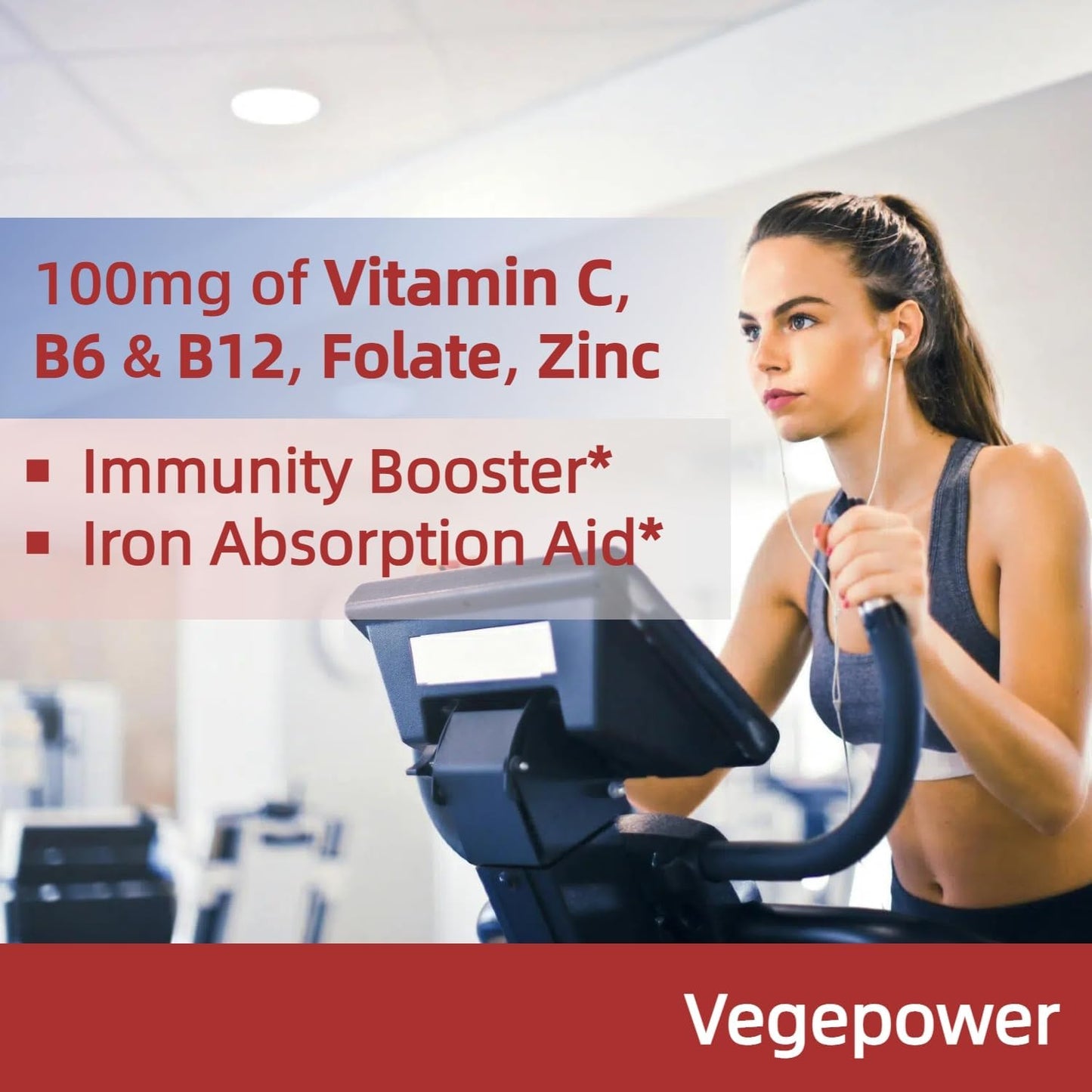 Iron Bisglycinate 30mg Vegan Supplement for Anemia, High Absorption - Chelated with Vitamin C, B12, Folic Acid - 60 Capsules - Gluten-Free, Non-GMO - Men & Women's Iron Pills