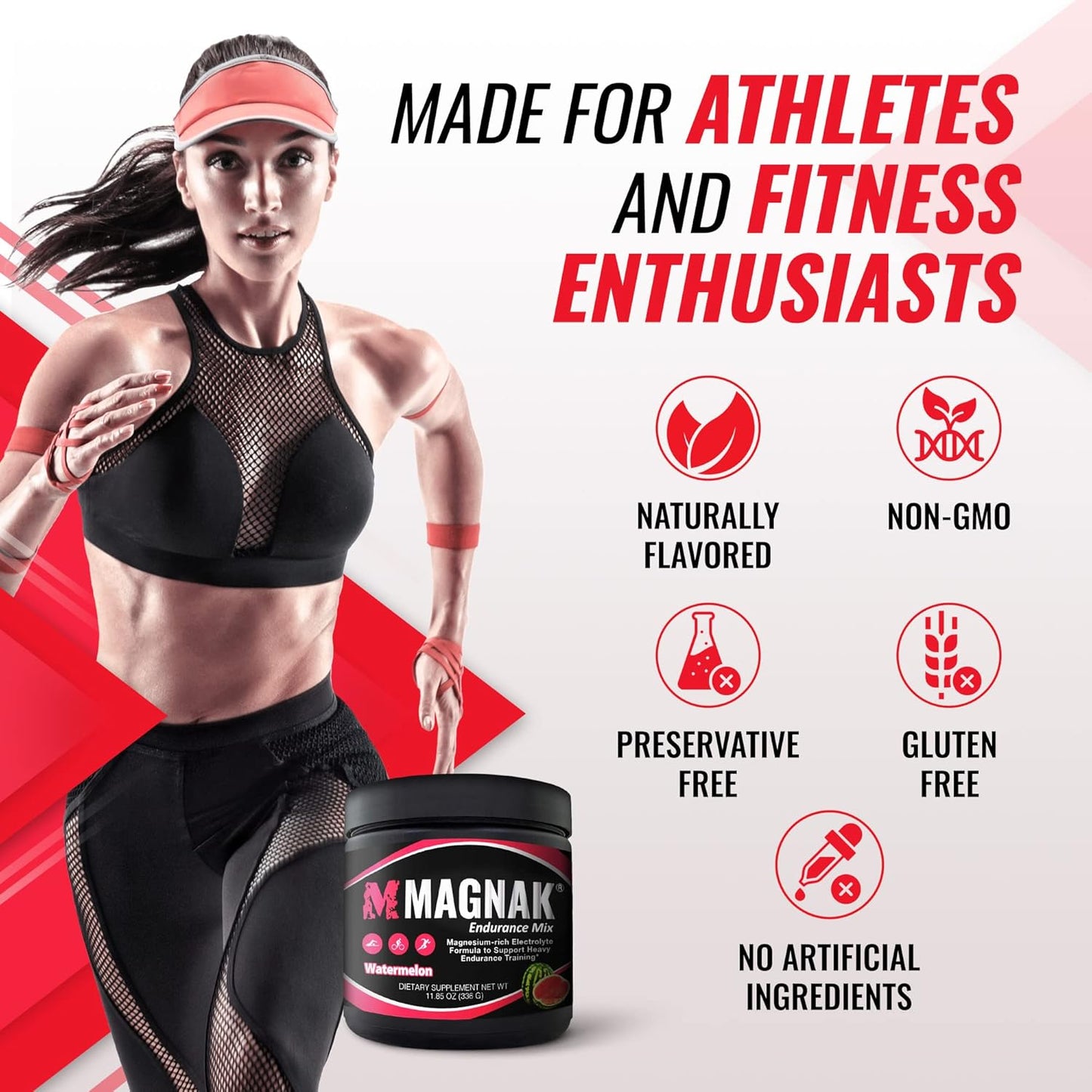 Iron Cowboy MagNaK Speed Sauce Electrolyte Powder Mix - Recovery & Energy Drink for Workouts, Sports & Training, Gluten Free Watermelon Flavor 11.4 oz