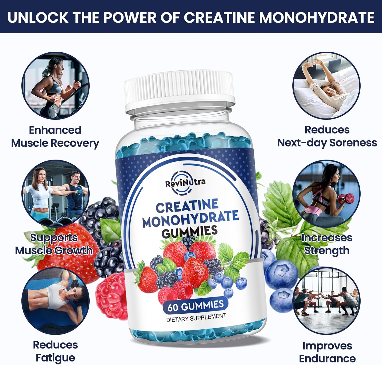 Iron & Creatine Gummy Bundle for Adults & Kids - ReviNutra Supplement