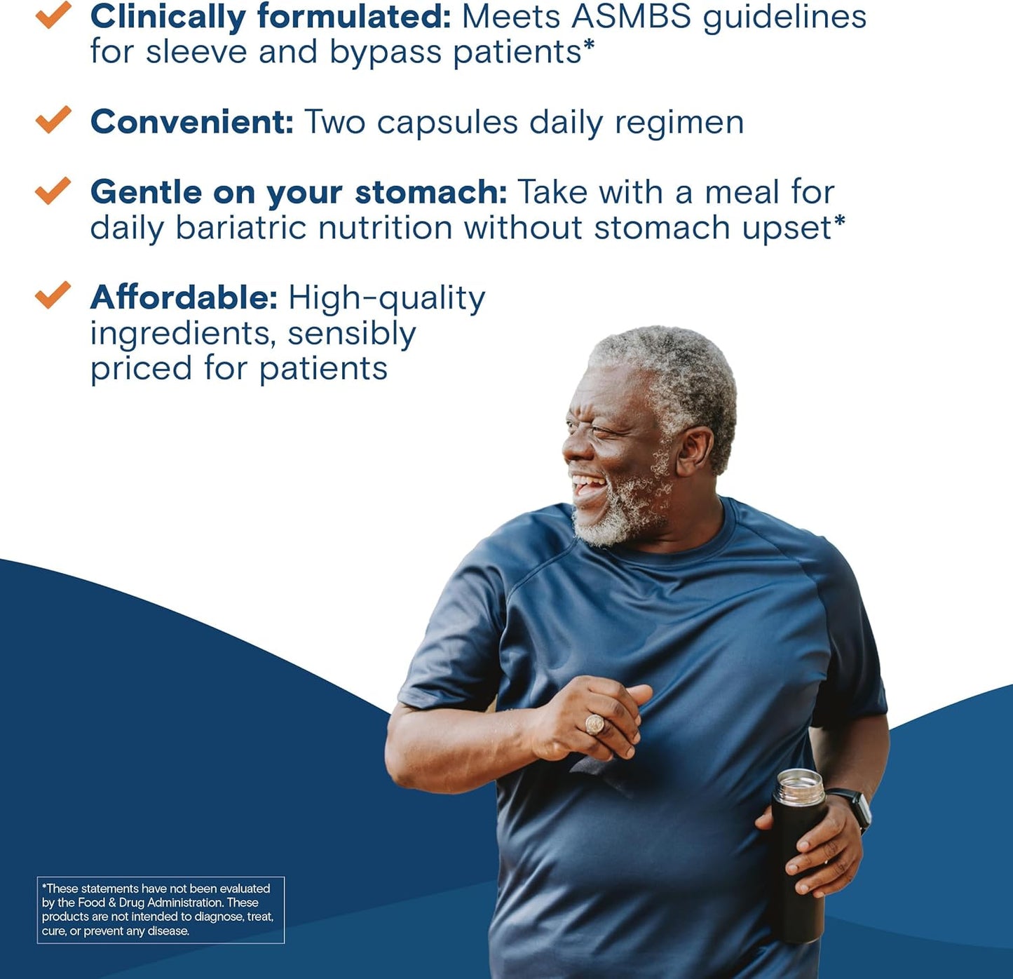 Iron-Free Bariatric Multivitamin Capsules for Post-Surgery Patients | 1-Year Supply | Gastric Bypass & Sleeve Gastrectomy