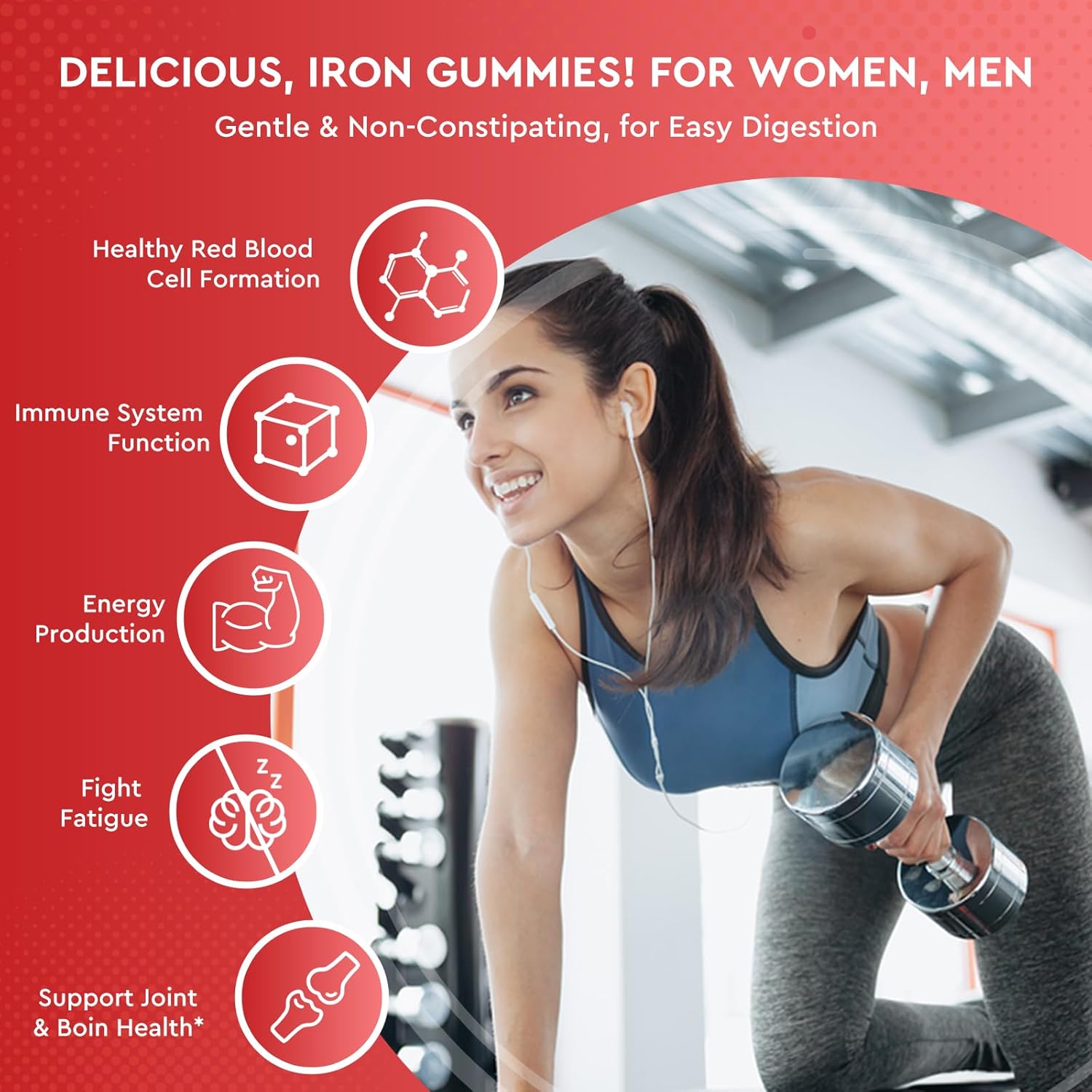 Iron Gummies Bundle for Adults & Kids with Shilajit Himalayan Supplement