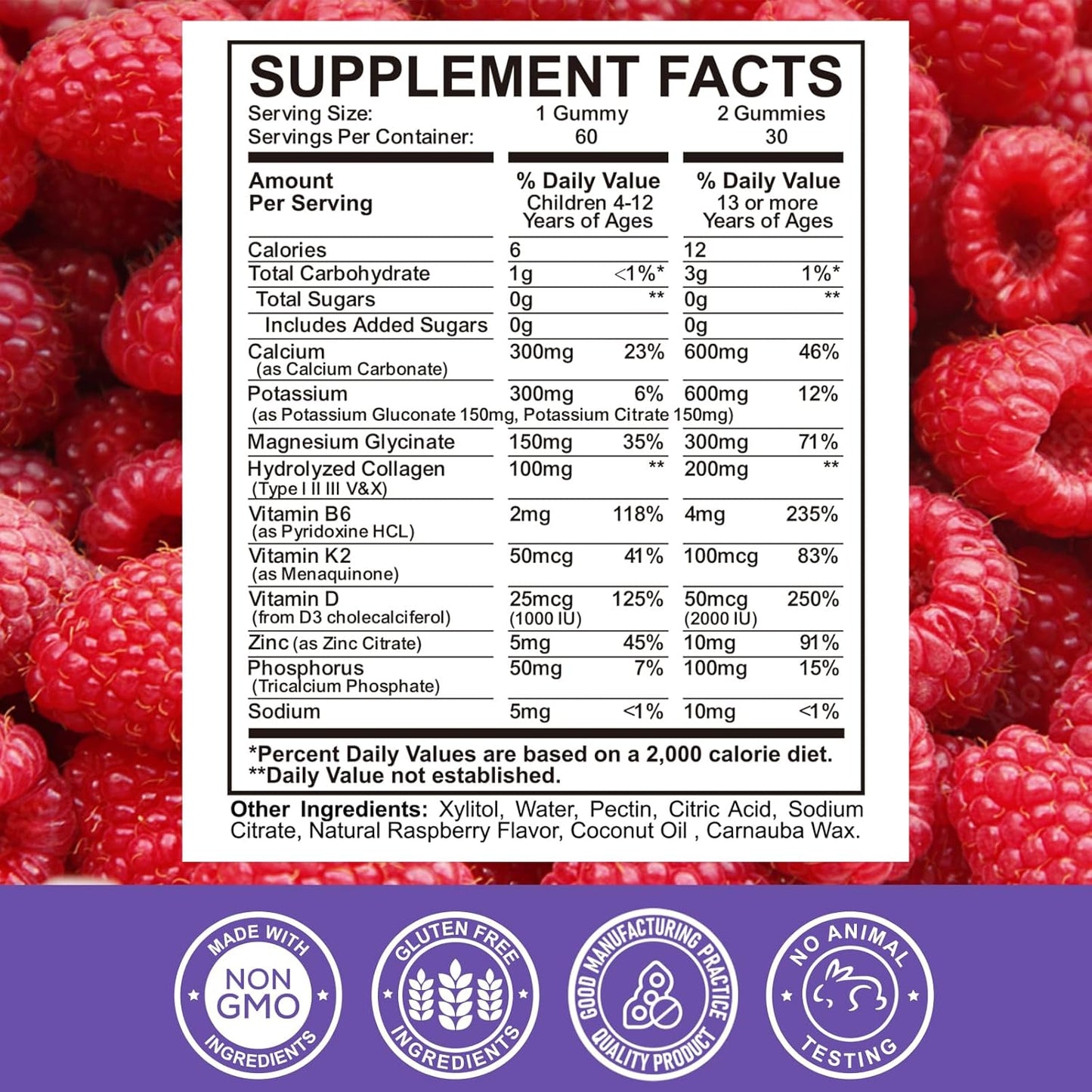 Iron Gummies for Adults & Kids with Calcium, Potassium, and Magnesium - Value Bundle
