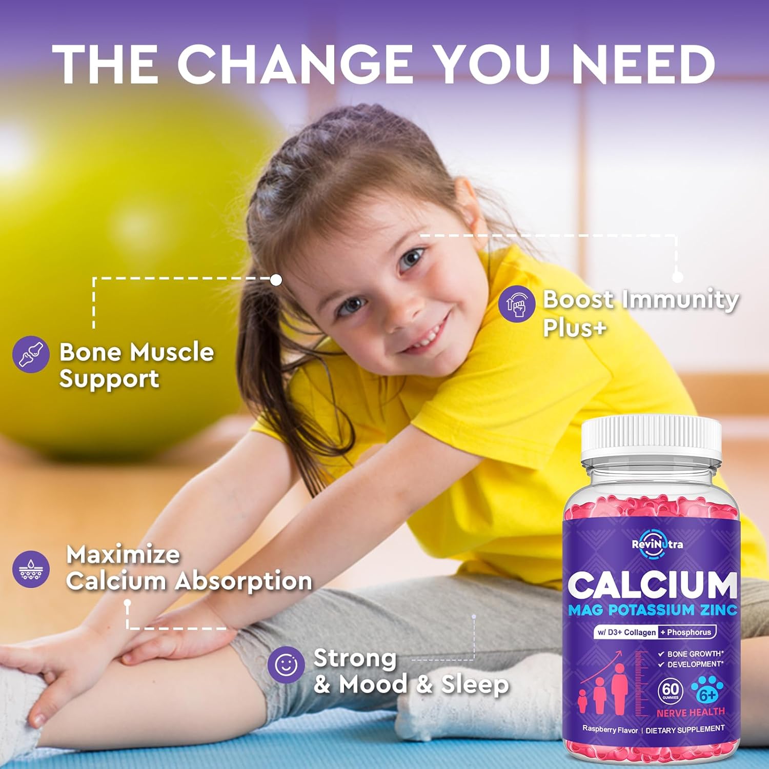 Iron Gummies for Adults & Kids with Calcium, Potassium, and Magnesium - Value Bundle
