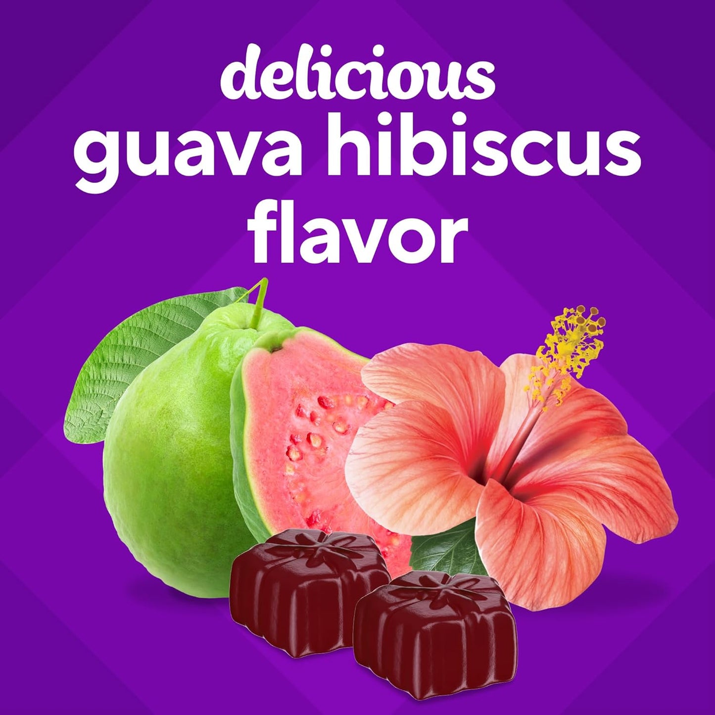 Iron Gummy Vitamin Supplement for Red Blood Cell Production - Guava Hibiscus Flavor - 60 Count - 30 Servings