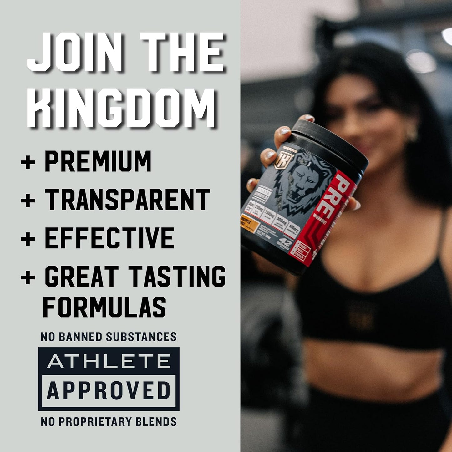 Iron Kingdom Pre Workout Powder: Caffeine, Beta Alanine, Aminos for Focus, Endurance, Pump - Energy Drink Powder, Natural Pineapple Mango - 42 Servings