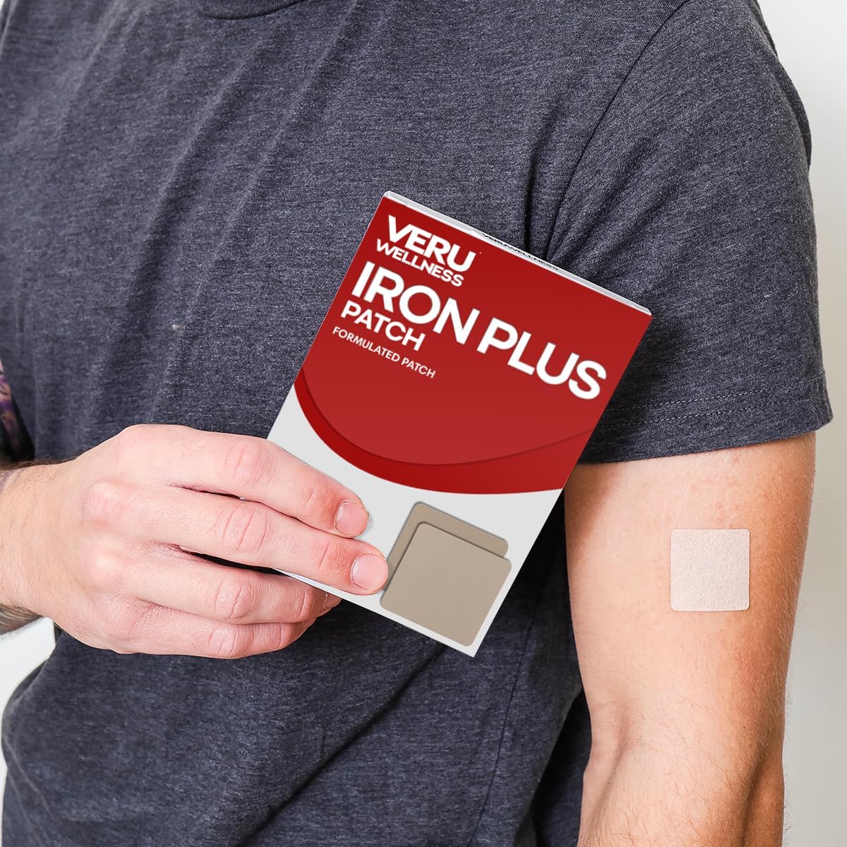 Iron Plus Daily Patch - Support Iron Deficiency, Boost Blood Levels & Energy - 60 Day Supply