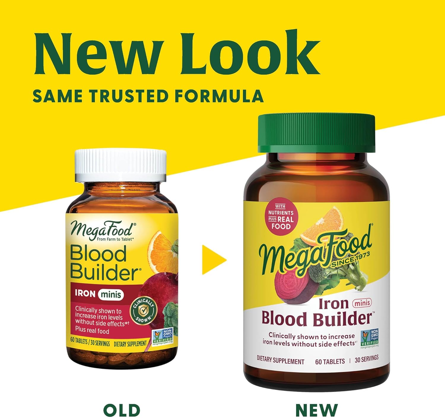 Iron-Rich Blood Builder Minis - Boost Iron Levels Naturally with Vitamin C, B12, & Folic Acid - Vegan Formula - 72 Tablets