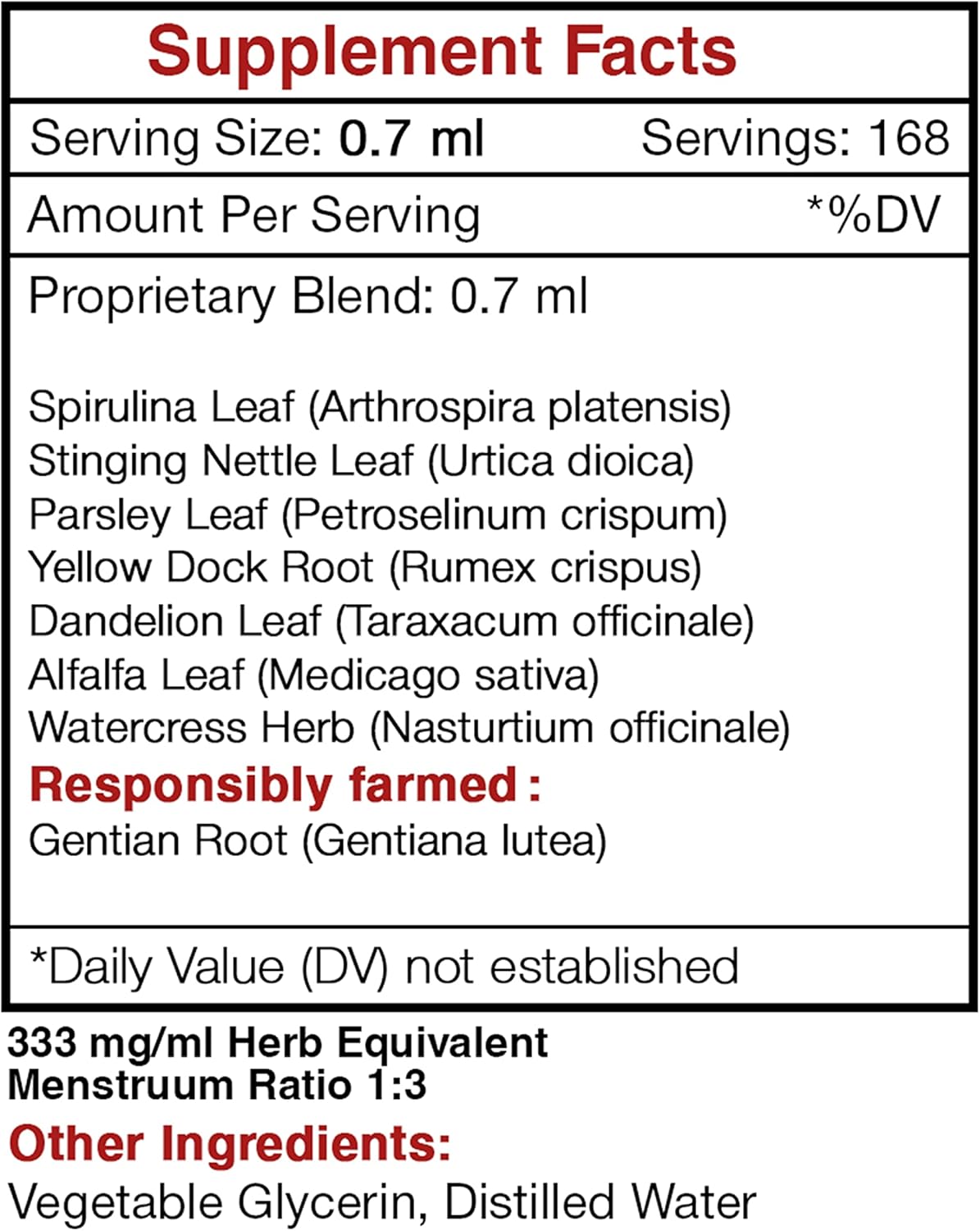 Iron Rich Herbal Supplement Blend Drops - Secrets Of The Tribe Iron Secret, Alcohol-Free Liquid Extract 4 Fl Oz