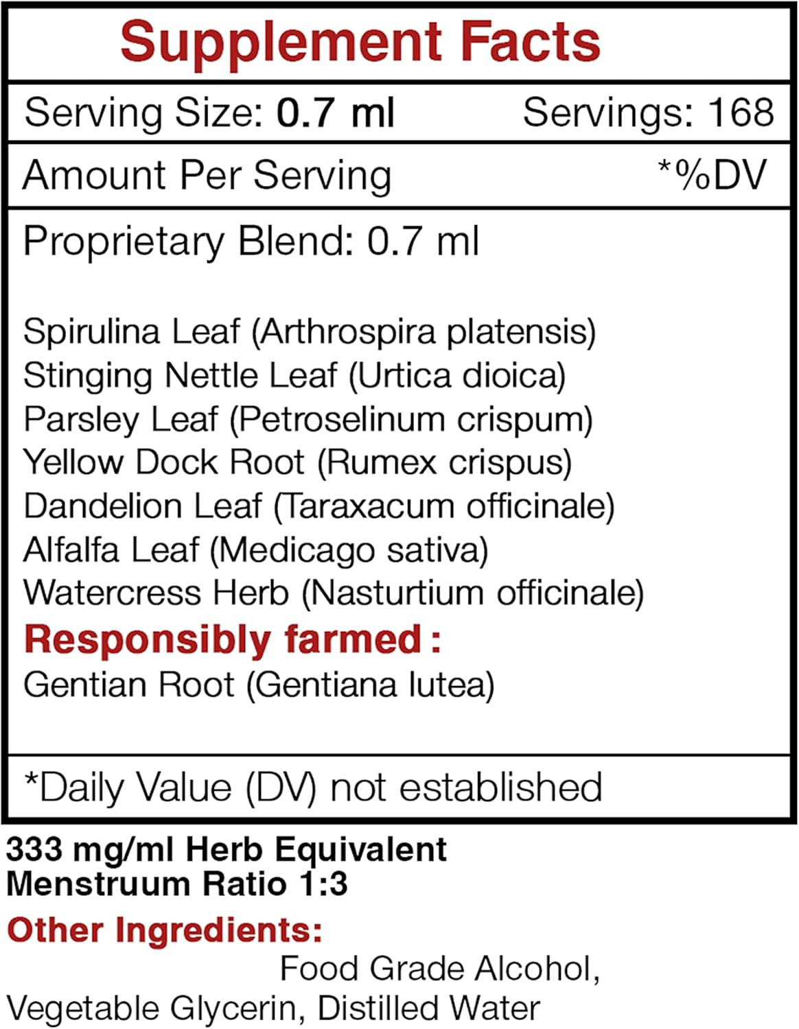 Iron-Rich Herbal Supplement Liquid Extract - Secrets Of The Tribe Iron Secret Formula (4 Fl Oz)